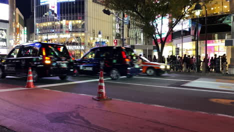 Zeitraffer-Mit-Weitwinkelansicht-Des-Stadtbildes-Von-Tokio-Bei-Nacht