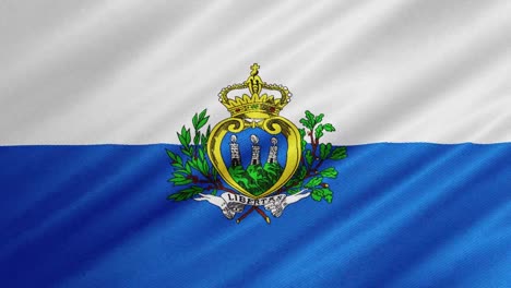 Flagge-Von-San-Marino-Winkt-Im-Hintergrund