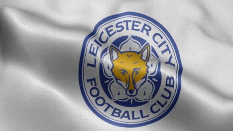 4k-animated-loop-of-a-waving-flag-of-the-Premier-League-football-soccer-Leicester-team-in-the-UK