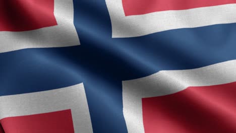 Primer-Plano-Ondeando-Lazo-4k-Bandera-Nacional-De-Noruega