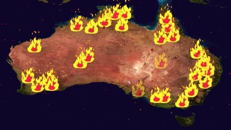 Australia-bush-fire-map-with-fire-particles-flying-around