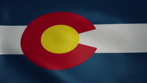 Flag-of-Colorado,-slow-motion-waving