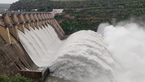 Beautiful-view-of-Srisailam-Reservoir-With-Water-Flowing-in-Ultra-Slow-Motion