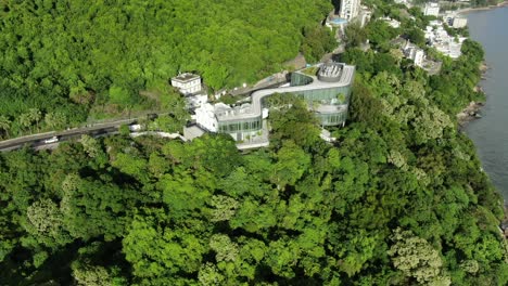 University-of-Chicago-campus-building-in-Hong-Kong,-Aerial-view