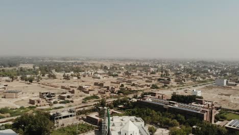 Vista-Aérea-De-La-Ciudad-De-Sukkur-En-Pakistán