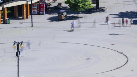 Time-Lapse-of-daytime-life-in-the-city-of-Žilina-in-Slovakia-during-sunny-summer-day