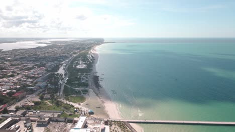 Progreso-beach-in-Yucatán-México,-the-most-important-port-of-the-state