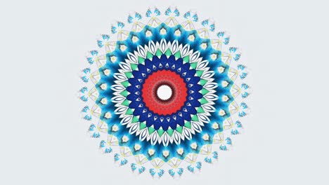 Kaleidoskop-Friedvoll-Und-Muschelmandala-Blau-Und-Grün