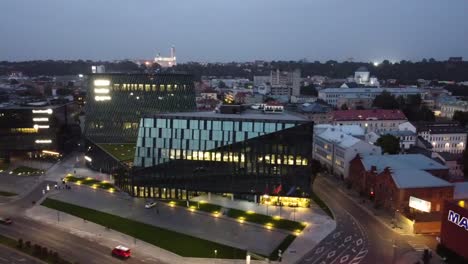 New-Magnus-business-center-in-downtown-of-Kaunas-city,-Lithuania