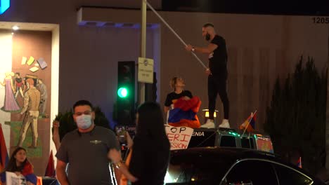 Pro-Armenien-Protest-Gegen-Aserbaidschan-In-Los-Angeles