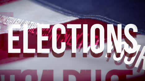 Wahltext-Erscheint-Auf-Dem-Hintergrund-Der-Amerikanischen-Flagge,-Animation