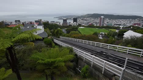 Empty-tracks-of-the-Wellington-cable-car
