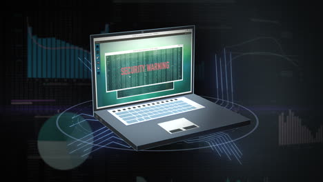Internet-security-warning-on-animated-screen-of-digitally-generated-laptop