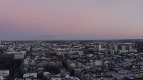 Aerial-footage-from-Helsinki-Cathedral-and-Hilton-hotel-at-background