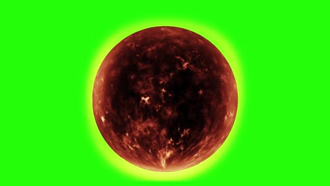 Animated-fireball-or-green-screen-solar-planet