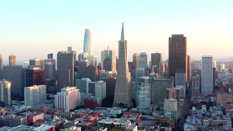 Aerial:-San-Francisco-skyscrapers,-drone-view