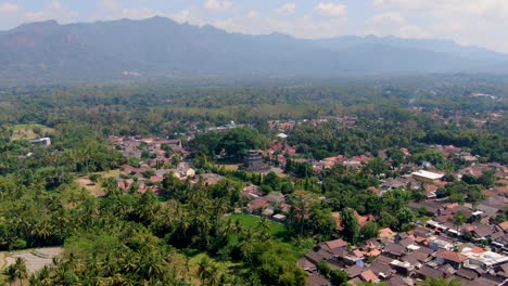 Panoramic-aerial-view-on-Mendut-temple-and-Menireh-temple-on-Java,-Indonesia