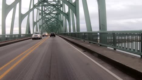 Driving-over-very-long-iron-bridge.-First-person-view