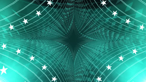 Abstract-Aqua-Menthe-moving-background-loop,-elegant-star-tunnel-style,-for-stage-design,-visual-projection-mapping,-TV-show,-presentation,-editors-and-VJs-for-led-screens-or-fashion-show