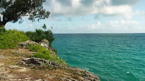 Aussichtspunkt-Vom-Admiralty-House,-Bermuda-Northshore-Küste