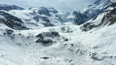 Upward-flight-reviling-the-frozen-ice-of-the-Morteratsch-glacier