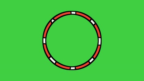 Rotating-circle-border-animation-on-green-screen