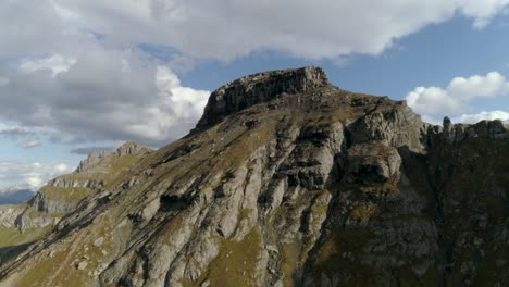Slowmotion-Aerial-Of-Mountain-Peak-in-the-Italian-Dolomites