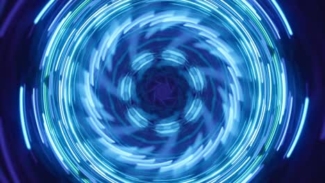 Caleidoscopio-Fractal-Floral-Abstracto---Vórtice-Azul-Océano---Música-De-Bucle-Sin-Costuras-Vj-Colorido-Arte-De-Fondo-De-Transmisión-Caótica