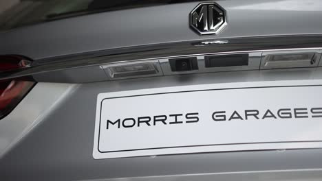 rear-logo-on-MG-car-MORRIS-GARAGES-MG-RX8