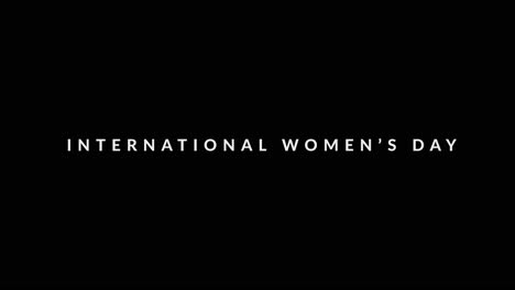 Stylish-International-Women's-Day-animated-tekst---animation-motion-graphics-replacable-black-background