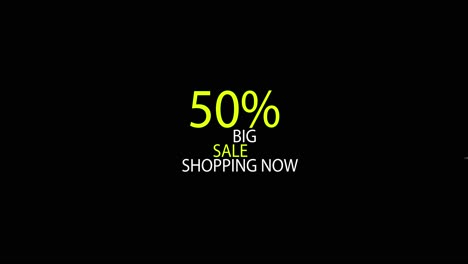 4K-text-animation,-fifty-percent-big-sale-shopping-now