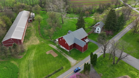 Rural-farm-country-scene-in-USA-during-spring-season