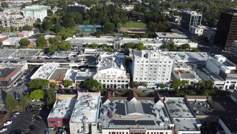 Wide-aerial-drone-view-of-San-Mateo-city,-California,-USA