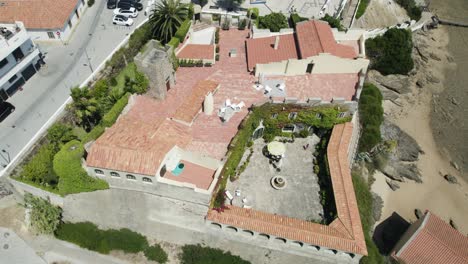 Aerial-shot-of-Vila-Nova-de-Milfontes-in-Portugal