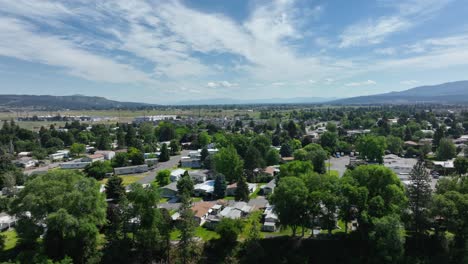 Wide-expansive-shot-of-the-Spokane-Valley's-never-ending-sea-of-houses-and-trees