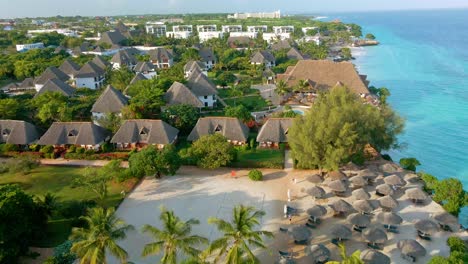 Nungwi-Beach,-Zanzibar---Tanzania---June-18,-2022---Resort-on-the-coast-of-the-Indian-Ocean-in-Nungwi-Beach-with-a-swimming-pool