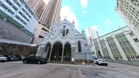 Catedral-Católica-De-Hong-Kong-De-La-Inmaculada-Concepción-En-Central-De-Nivel-Medio