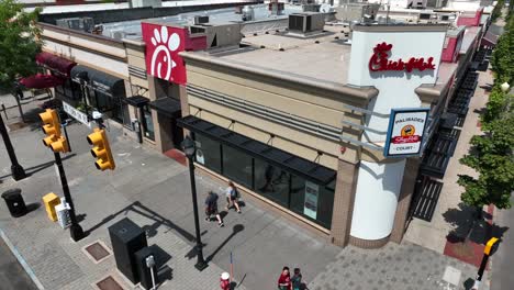 Chick-Fil-A-restaurant-in-busy-city-downtown-setting