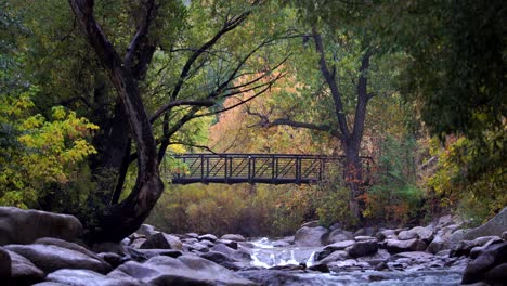 Peaceful-fall-scene-in-the-Boulder-Creek,-Boulder,-Colorado