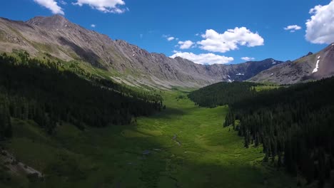 AERIAL:-Drone-pushing-into-a-mountain-valley-in-Colorado
