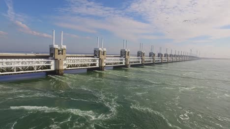 Aerial:-The-famous-storm-surge-barrier-in-the-south-west-of-the-Netherlands
