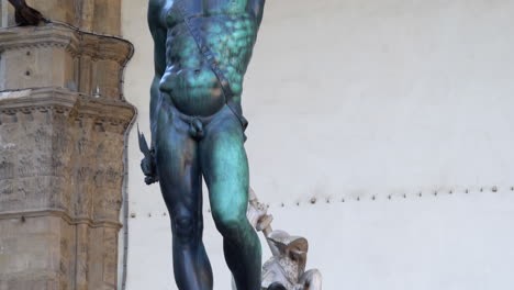 Perseu-Mit-Dem-Haupt-Der-Medusa,-Florenz,-Italien