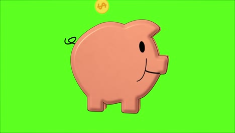 Glückliches-Sparschwein-Wird-Mit-Goldenen-Münzen-Gefüttert