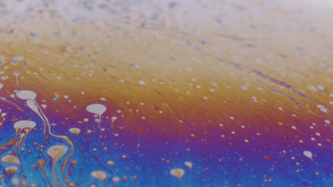 Macro-shot-of-a-viscous-liquid-with-small-white-oil-drops-on-the-surface