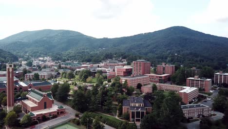 Aerial-push-into-Appalachian-State-University-Campus-in-Boone-NC