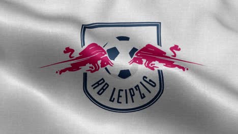 White-4k-animated-loop-of-a-waving-flag-of-the-Bundesliga-soccer-team-Leipzig