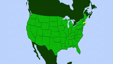 Animación-2D-Del-Mapa-Estadounidense-Con-Massachusetts-Resaltado