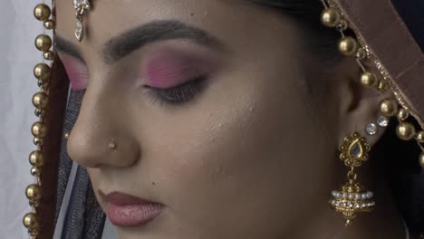 Portrait-Of-Beautiful-Asian-Female-Wearing-Bridal-Makeup