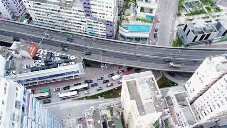 Hong-Kong-Urbanes-Stadtbild-Mit-Gebäuden-Und-Verkehr