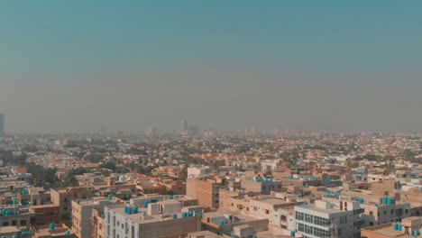 Aerial-Over-Clifton-Cantonment-In-Karachi,-Pakistan
